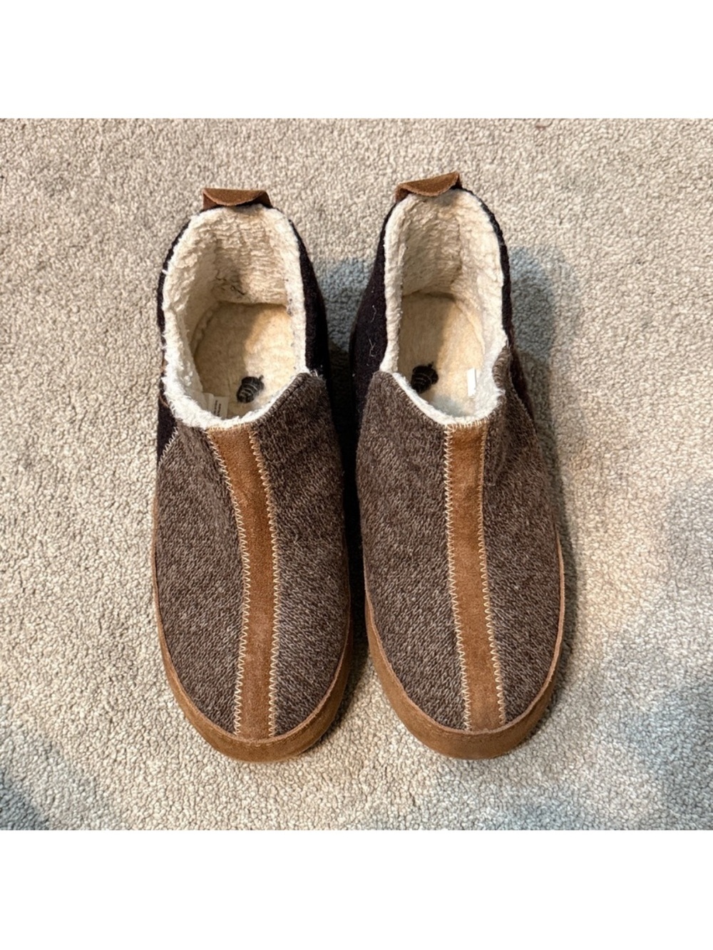 Acorn Brown & Tan Sherpa-Lined Slip-On Loafers